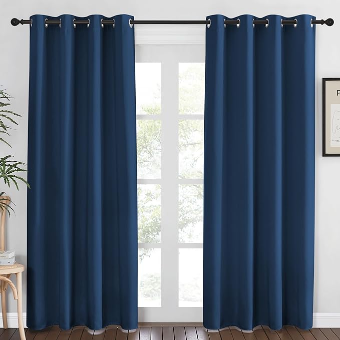 NICETOWN Blackout Curtains 84 Inch Length, Thermal Insulated Room Darkening by NICETOWN