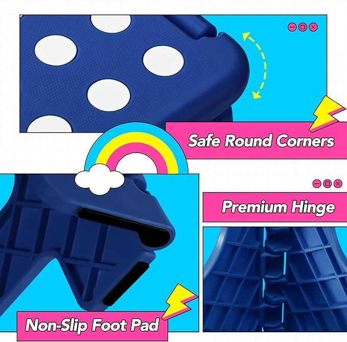 Delxo Folding Step Stool, 13 inch Non-Slip Foldable Stools - Image 6