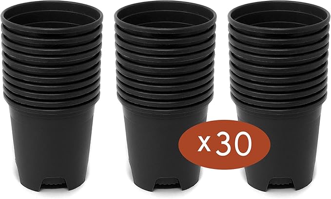 Wholesale Bulk Nursery Pot 5.5 Inch Black Plastic Planters 30-Pack 0.5 Gallon - Image 2