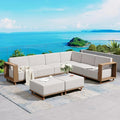 L Shaped Patio Furniture, Outdoor Rattan Wicker Sectional Sofa by SUNSHINEVALLEY