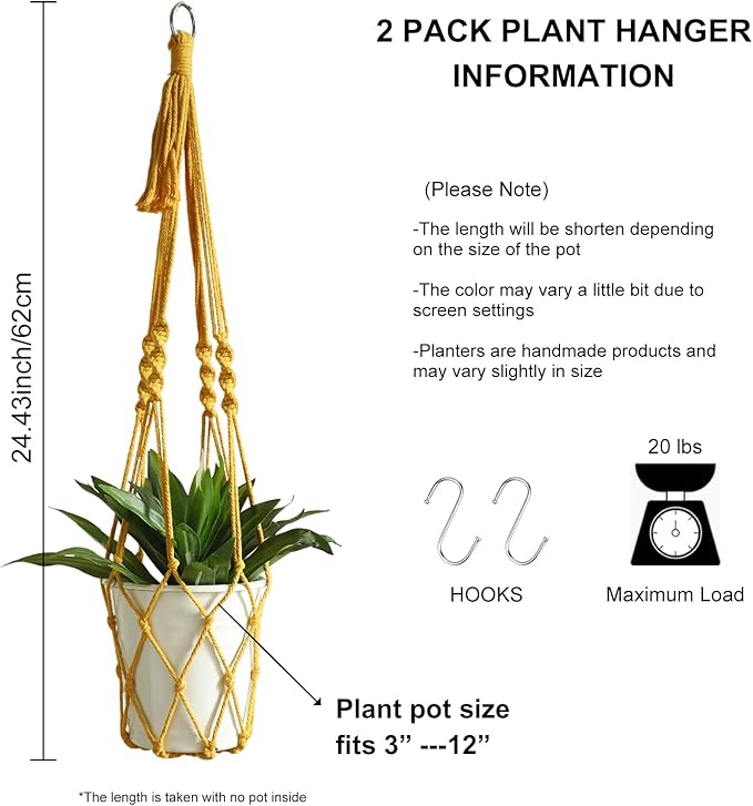 Artilady Boho Macrame Plant Hangers - Image 5