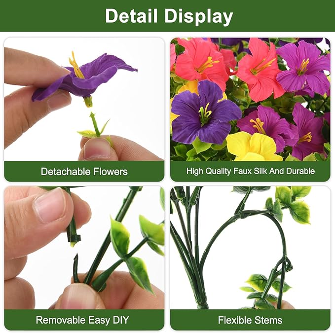INQCMY Artificial Fake Petunias Flowers - Image 3
