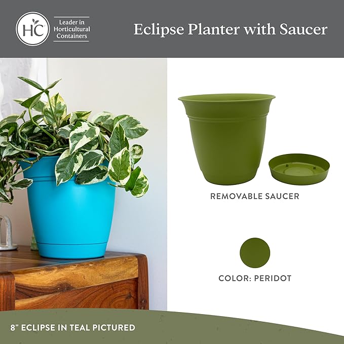 The HC Companies 8 Inch Eclipse Round Planter Pots - Image 2