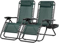 Nazhura Set of 2 Relaxing Recliners Patio Chairs Adjustable Steel Mesh Zero by NazhuraGoodCompanionAtHome
