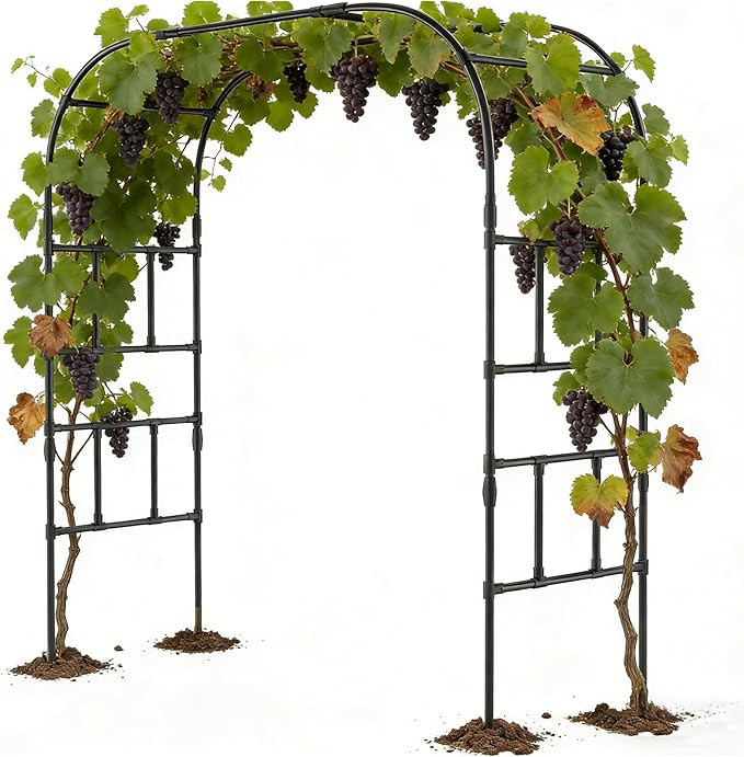 DoCred Garden Arch Trellis for Climbing Plants, 87 Inch Large Garden Trellises by DoCred