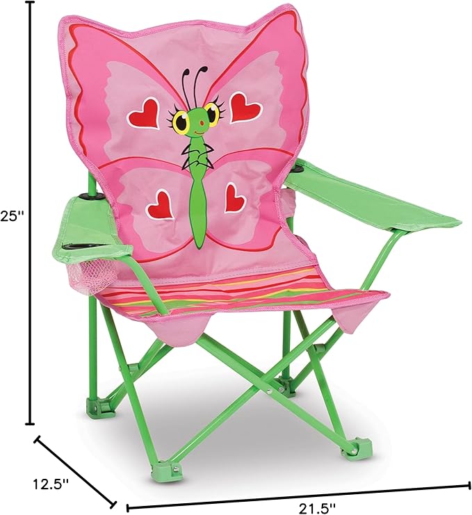 Melissa & Doug Bella Butterfly Child's Outdoor Chair - Image 3