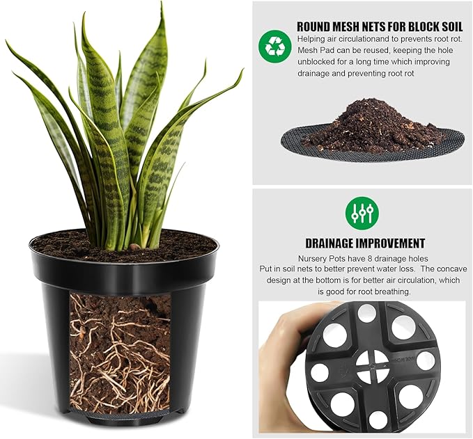 40 Pack 4 Inch Plant Nursery Pots - Image 3