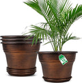 Plant Planters Pots Set of 4 Pack 16 Inch，Large Plastic Flower Pot by Fodetyff