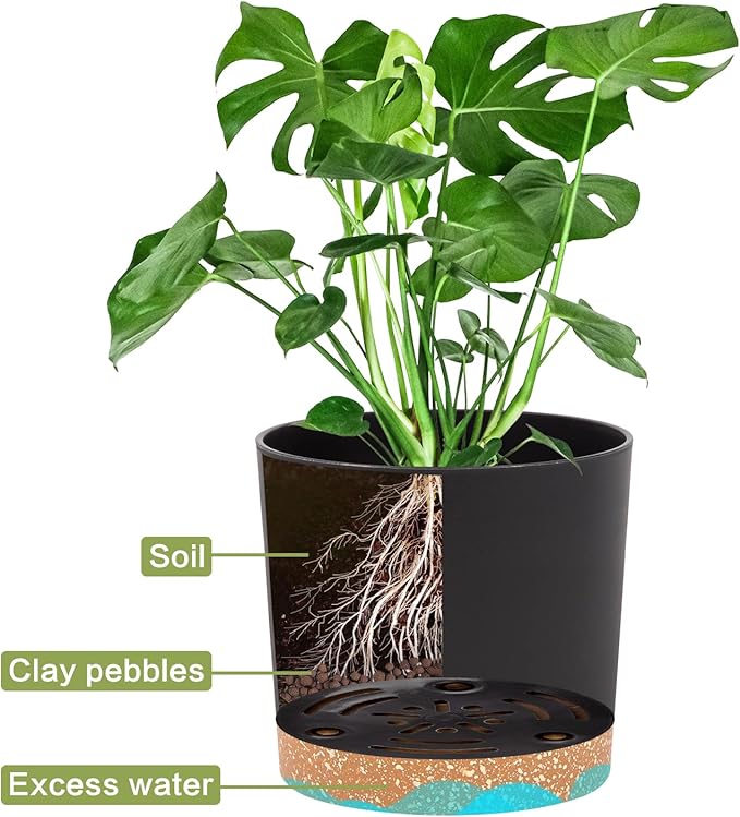 QCQHDU 5 inch Plant Pot, 2 Pack Planters - Image 4