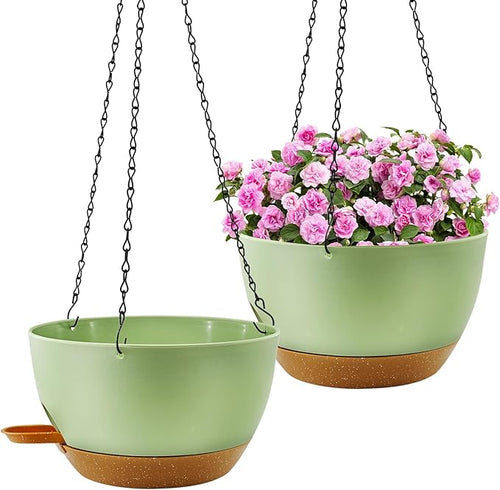 12 inch Hanging Planters for Indoor Plants, 2 Pack Self-Watering Hanging by Unknown