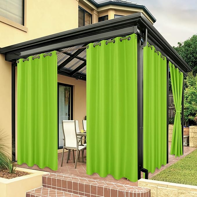 BONZER Outdoor Curtains for Patio Waterproof Thick Privacy Grommet Light by Bonzer