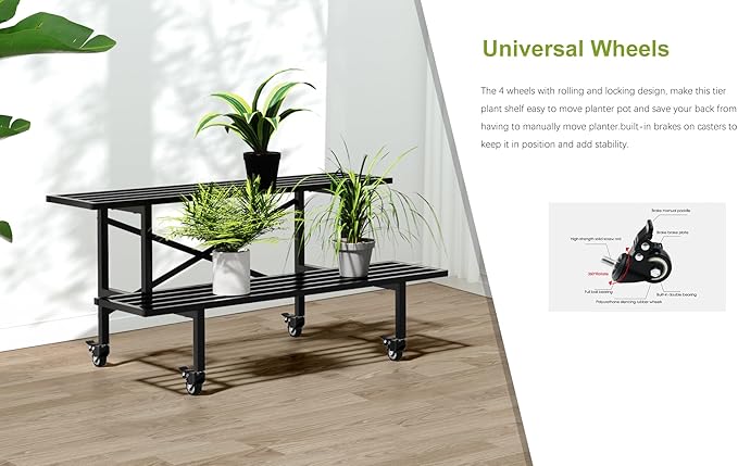 Zhongma 2 Tier Sturdy Metal Plant Stand - Image 4
