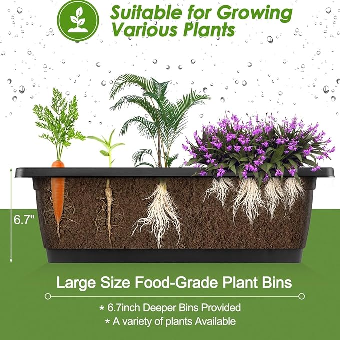 SEJOV 4FT Vertical Raised Garden Bed, 5 Tiers Elevated Planter Box - Image 7