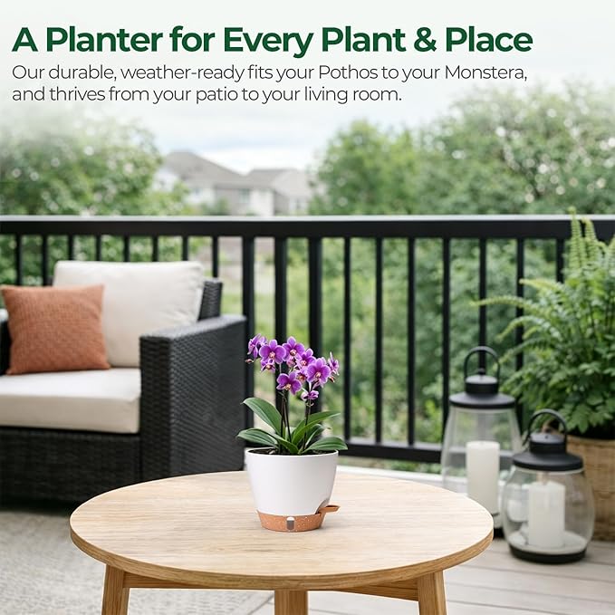T4U 4 Pack 6 Inch Self Watering Pots - Image 8