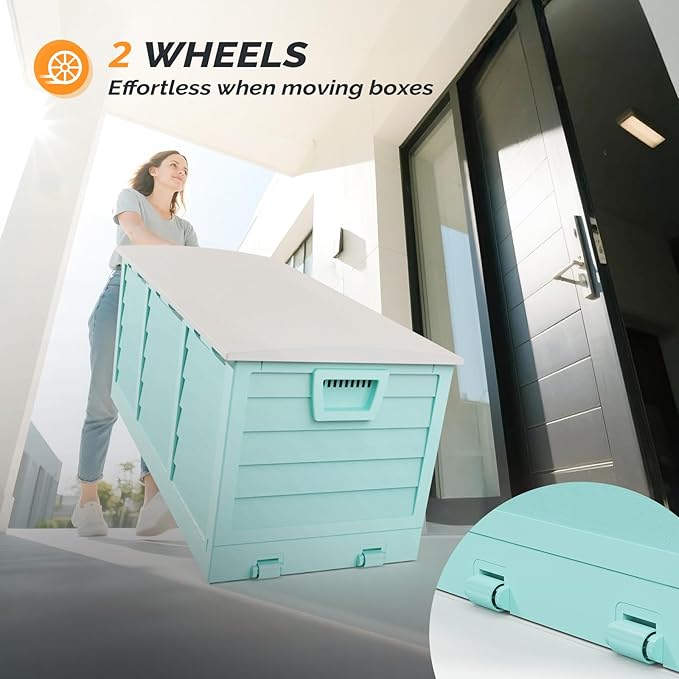 VINGLI 75 Gallon Collapsible Outdoor Storage Box, Simple-to-assemble Plastic - Image 6