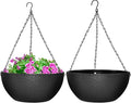 Enenes 13 Inch Large Hanging Planters 2 Pack, Plastic Plant Pots by Enenes