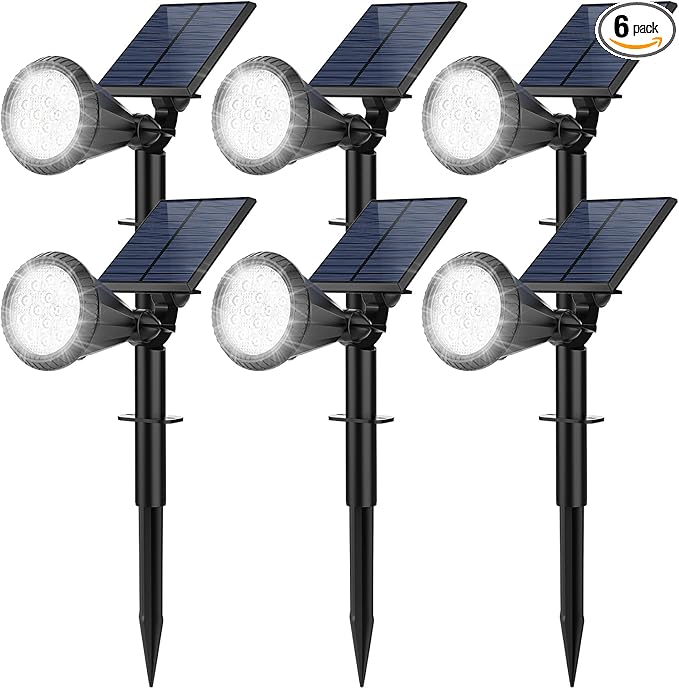 Solar Spot Lights Outdoor, 14 LED Outdoor Solar Lights by FratinkSolarLights