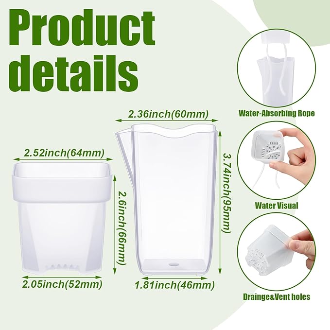 LemonRoad 20 Pack 2.5" Small Self Watering Pots - Image 3