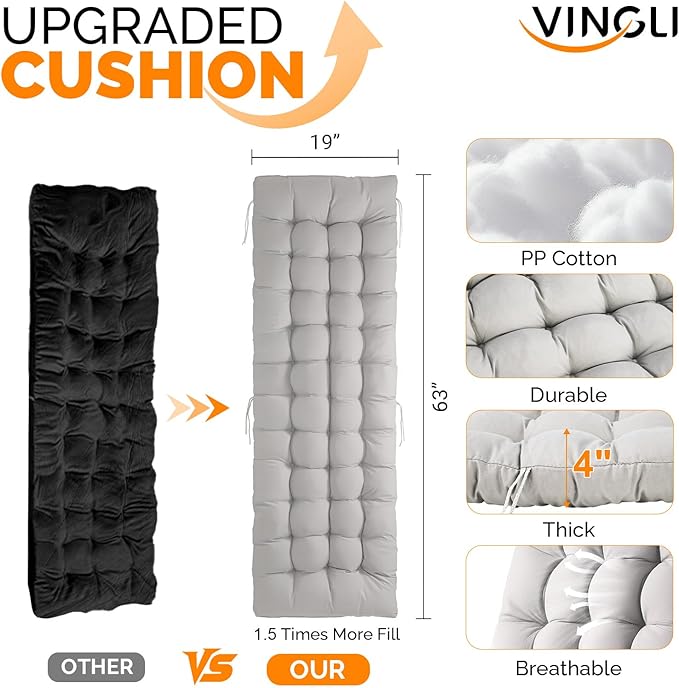 VINGLI Padded Zero Gravity Chair, Lounge Chair - Image 3