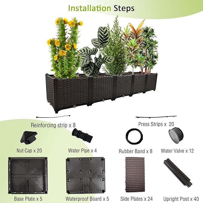 Large Planters for Outdoor Plants pots Elevated Garden Boxes Raised Garden Bed - Image 5