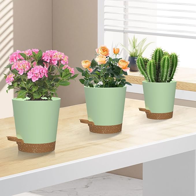 Self Watering Pots, 7/6.5/6/5.5/5/4 inch Flower Pots - Image 7