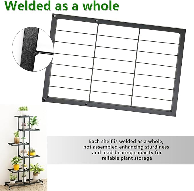 Metal Plant Stand, 6 Tier 12 Potted, Upgrade Multiple Plant Rack Shelf Organizer - Image 3