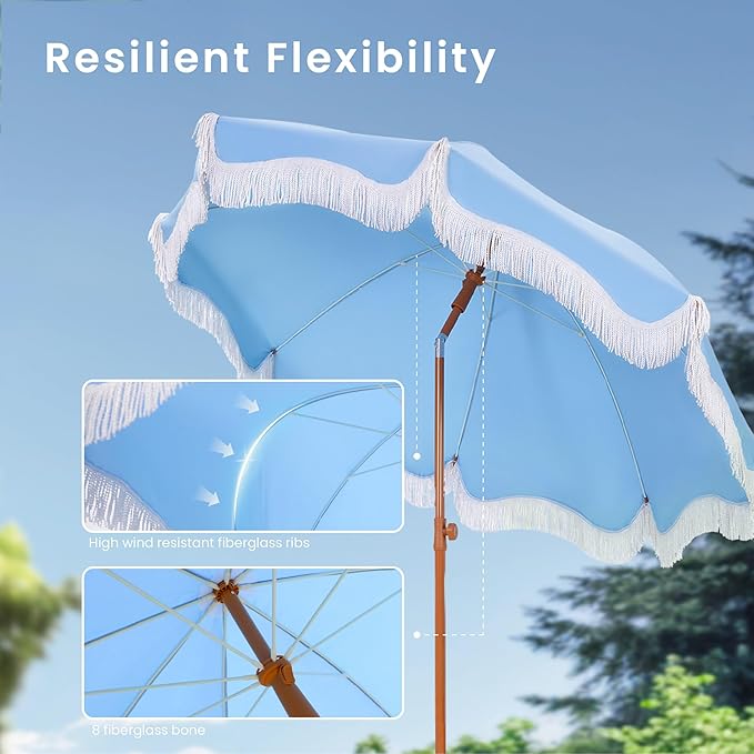 PHI VILLA 7ft Beach Umbrella - Image 3