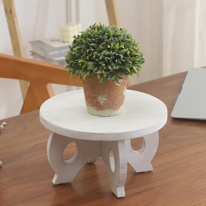 Small Plant Stand Kitchen Display Stand 10 inch Plant Holder Plant Stool Round - Image 7