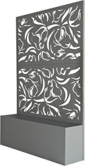 Oakland Living 6 ft. X 4 ft. Grey Freestanding Metal Privacy Screen Room Divider by Oakland+Living