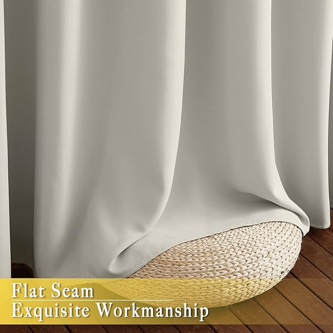 NICETOWN Room Divider Curtain for Bedroom, Grommet Patio Door Curtain Sound - Image 7