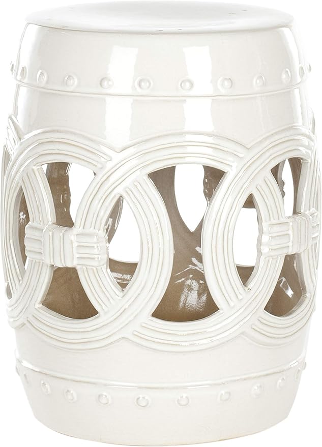 SAFAVIEH Home Collection Double Coin Antique White Ceramic Indoor/ Outdoor - Image 3