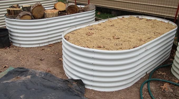 A ANLEOLIFE 8x4x2ft Galvanized Raised Garden Bed Kit, Oval Metal Deep Root - Image 6