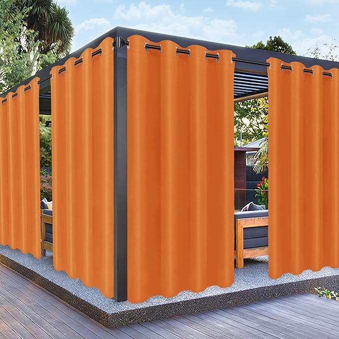 PureFit Outdoor Curtains for Patio Waterproof Weatherproof, UV Resistant by PureFit