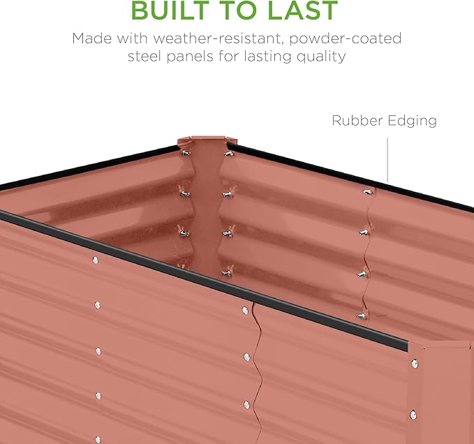 Best Choice Products 4x2x2ft Outdoor Metal Raised Garden Bed, Deep Root Planter - Image 5