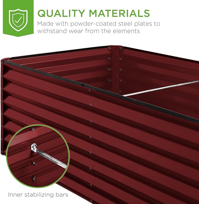 Best Choice Products 6x3x2ft Outdoor Metal Raised Garden Bed, Deep Root Box - Image 6