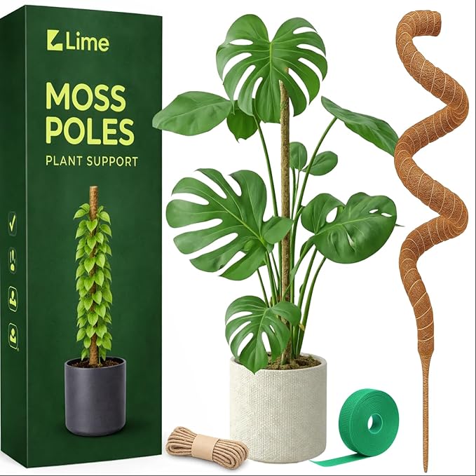 Moss Pole Monstera Plant Support – 48” Bendable Moss Pole Monstera Plant Support by Craft911byLIME