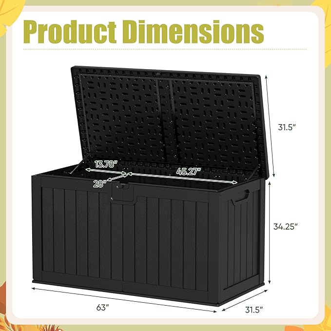 Devoko 240 Gallon Double-Wall Deck Box - Image 6