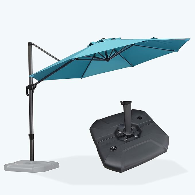 PURPLE LEAF 11 Feet Patio Cantilever Umbrella - Image 9