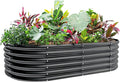 Land Guard 18“ Tall 4×2ft Galvanized Raised Garden Bed Kit, Galvanized Planter by LandGuard