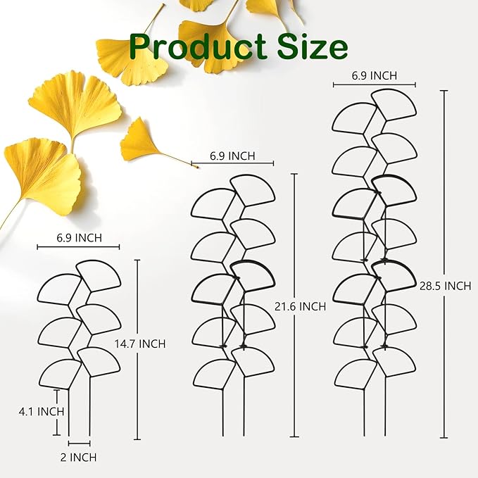 Indoor Plant Trellis for Climbing Plants, 3 Pack Stackable Garden Trellis for - Image 2