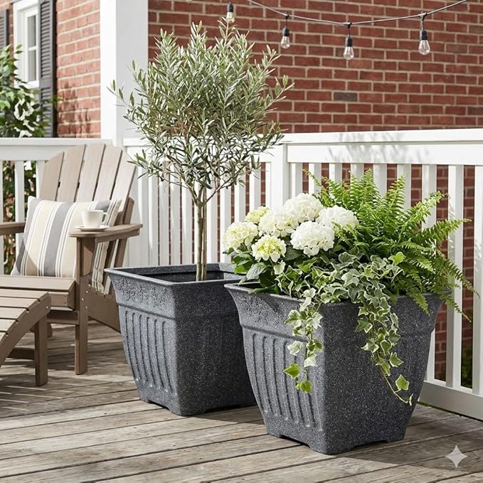 18'' Large Square Planter for Plants - Image 4