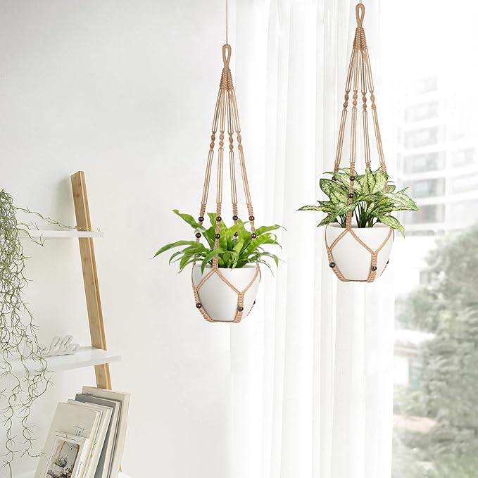 Mkono 43 Inch Macrame Plant Hanger Large - Image 2