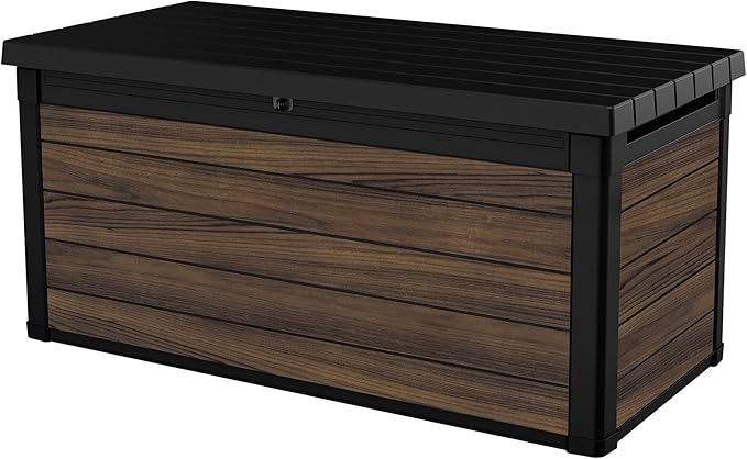 Keter Signature Collection 150 Gallon Resin Deck Box Organization and Storage by Keter