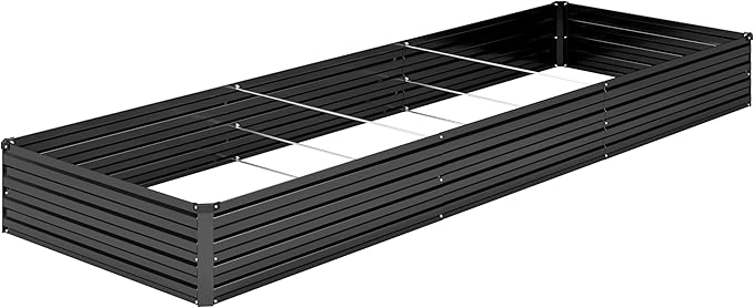 12x4x1FT Galvanized Raised Garden Bed Kit, Vegetable Boxes-Rectangle Metal - Image 9