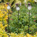 3 Pack Decorative Garden Stakes, Frog Waterproof Metal Spring Decor, Outdoor by SATHGA
