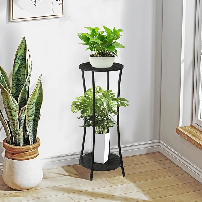 YINMIT Plant Stand Indoor, Round Potted Holder Rack, Flower Pot Stand Shelf - Image 5