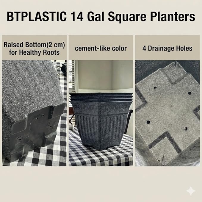 18'' Large Square Planter for Plants - Image 6