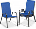 MAMIZO Patio Dining Chairs, Stackable All Weather Teslin Chair, Heavy Duty by MAMIZO
