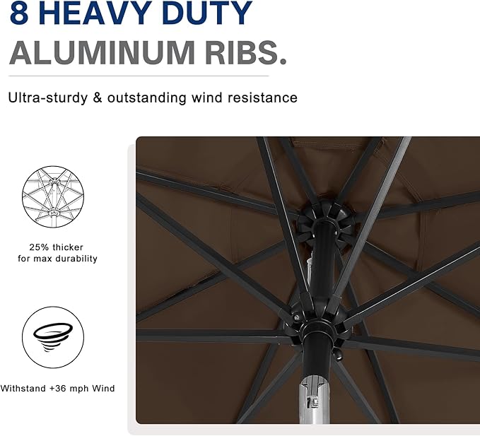 ABCCANOPY 10FT Durable Solar Led Patio Umbrellas - Image 7