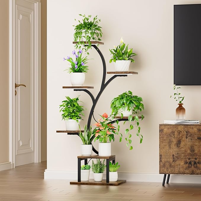 Plant Stand Indoor with Grow Lights, 7 Tiered Indoor Plant Shelf, Metal Plant - Image 5